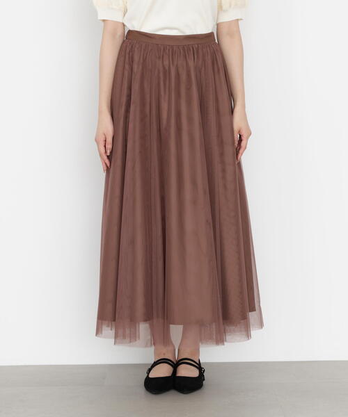 PROPORTION BODY DRESSING(プロポーションボディドレッシング)の「チュールギャザースカート / 1215220809(スカート・レディース・ブラウン/ダークグレー・P/S/MEDIUM)」の15枚目の写真