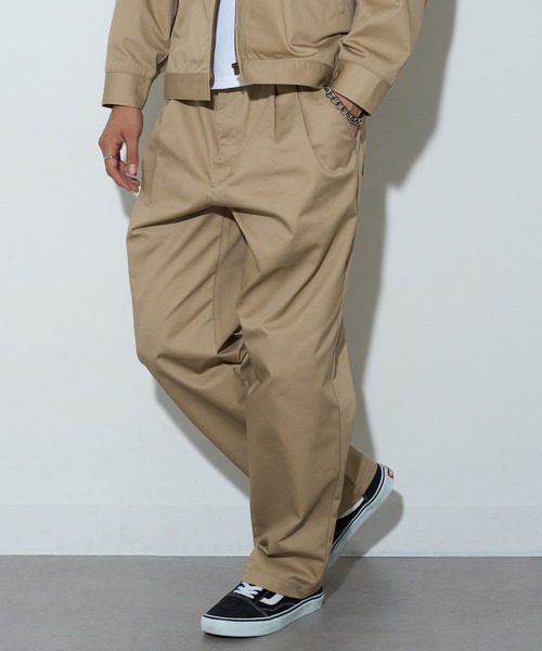 RED KAP（レッドキャップ）の「【RED KAP】限定商品 PT-38別注 2TUCK PANTS　ワイドパンツ・タックパンツ・ワークパンツ（チノパンツ・メンズ・ベージュ/ブラック・M/S/LL/L）」の5枚目の写真