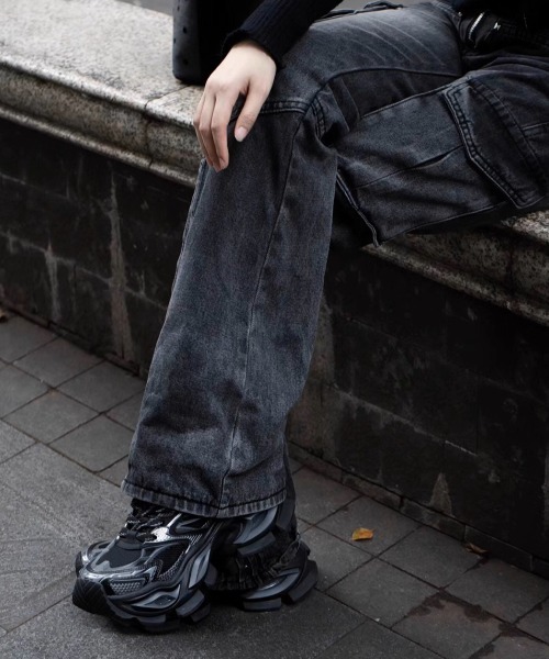 ARULE（アルール）の「A'GEM/9 × .kom 『ARULE/アルール』メカニカルソールスニーカー（スニーカー・メンズ・グレー/ブラック/ブラック×シルバー・28/27）」の19枚目の写真