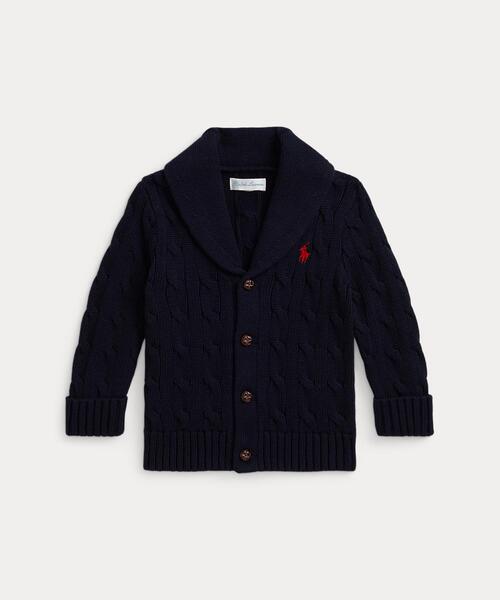 セール】ケーブルニット コットン ショール カーディガン（その他