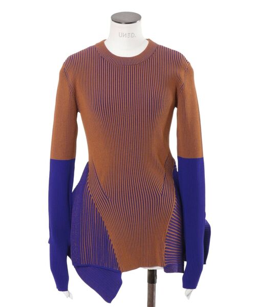 アンスリード　BI-COLOR SLEEVE KNIT TOP UN3D. BI-COLOR SLEEVE KNIT TOP - メルカリ