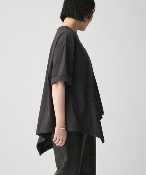 Room no.8(ルームエイト)の「Room no.8 ルームエイト SMOOTH CO DRAPE TOPS SR8S-014(Tシャツ/カットソー・レディース・ホワイト/チャコールグレー・FREE)」の12枚目の写真