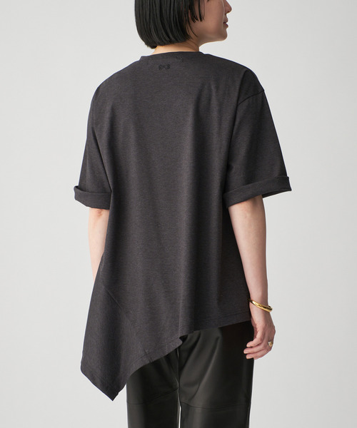Room no.8(ルームエイト)の「Room no.8 ルームエイト SMOOTH CO DRAPE TOPS SR8S-014(Tシャツ/カットソー・レディース・ホワイト/チャコールグレー・FREE)」の13枚目の写真