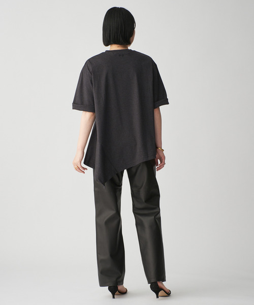 Room no.8(ルームエイト)の「Room no.8 ルームエイト SMOOTH CO DRAPE TOPS SR8S-014(Tシャツ/カットソー・レディース・ホワイト/チャコールグレー・FREE)」の17枚目の写真