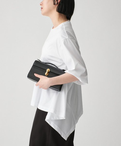 Room no.8(ルームエイト)の「Room no.8 ルームエイト SMOOTH CO DRAPE TOPS SR8S-014(Tシャツ/カットソー・レディース・ホワイト/チャコールグレー・FREE)」の19枚目の写真