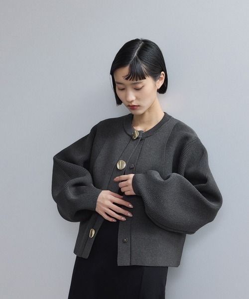 【超人気商品】セレクトネックウェーブボタンカーディガン【◆2025-26秋冬◆】 超人気商品】セレクトネックウェーブボタンカーディガン【◇2025