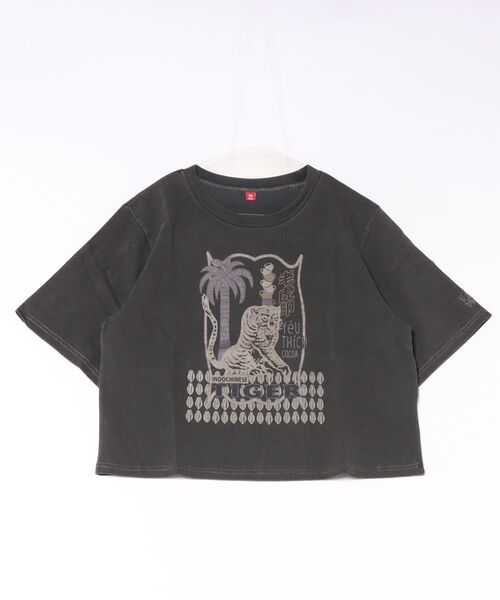 チャイハネ(チャイハネ)の「【チャイハネ】ジポアTシャツ(Tシャツ/カットソー・レディース・ブラック/グリーン/ホワイト/マスタード/ターコイズブルー/ベージュ/ダークブラック・FREE)」の1枚目の写真