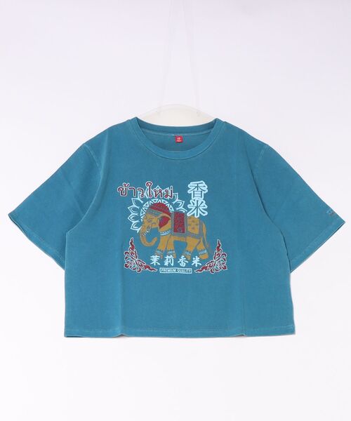 チャイハネ(チャイハネ)の「【チャイハネ】ジポアTシャツ(Tシャツ/カットソー・レディース・ブラック/グリーン/ホワイト/マスタード/ターコイズブルー/ベージュ/ダークブラック・FREE)」の6枚目の写真