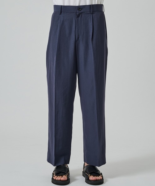 STUDIOUS(ステュディオス)の「【soe/ソーイ】別注 Wide Slacks(スラックス・メンズ・ネイビー/ブラック・2/1)」の9枚目の写真