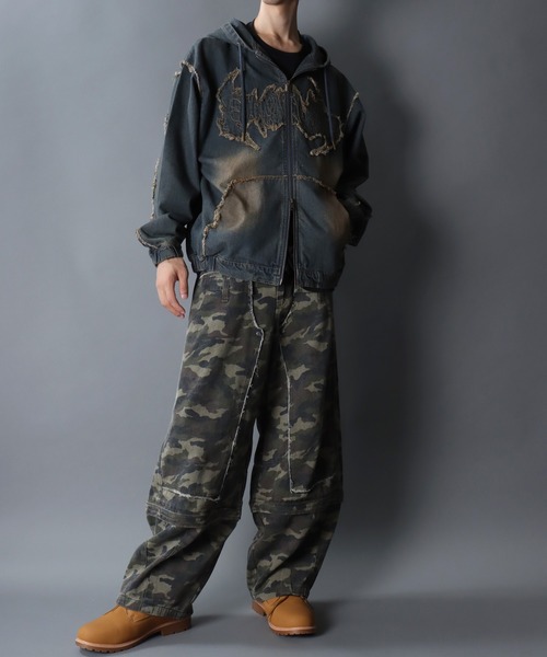 TRIBAL トライバル  ナイロンプルオーバー フーディーL TRIBAL トライバル ナイロンプルオーバー フーディーL