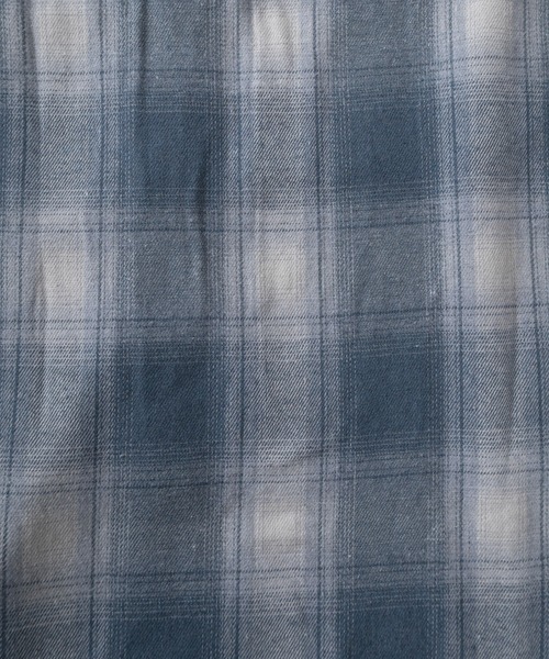 SlashDate(スラッシュデイト)の「【70】オンブレチェックシャツ/ネルシャツ/アメカジ(シャツ/ブラウス・メンズ・ブルー/ブラック/サックスブルー/ホワイト/グリーン/ブラウン/ベージュ・M/L/XL)」の11枚目の写真