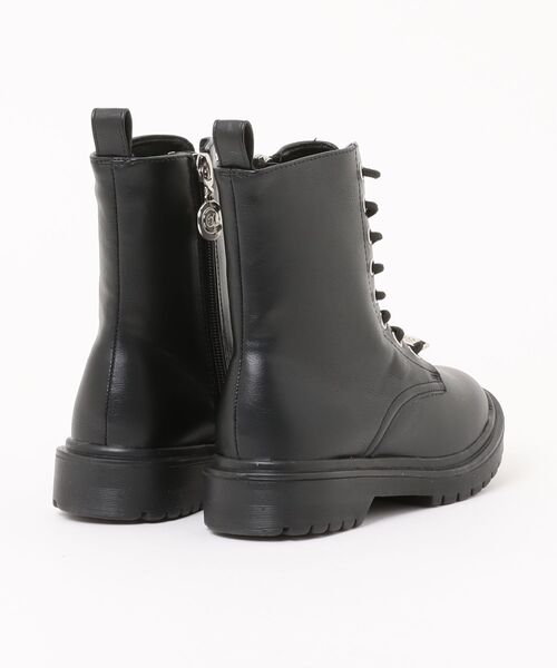 algy（アルジー）の「《ALGY》レースアップブーツ（ブーツ・キッズ・ブラック/ホワイト・21.0cm/22.0cm/20.0cm/23.0cm/24.0cm）」の3枚目の写真