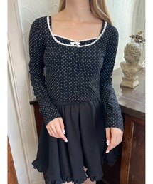 《2点セット》レースポイントキャミセットカーディガン
