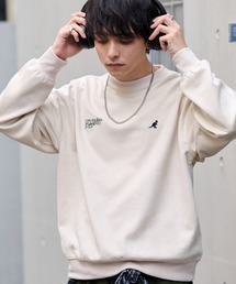 KANGOL（カンゴール）の「【25年秋冬新作】【KANGOL】別注フェイクスエードワンポイント刺繍ラグラントップス（スウェット・レディース）」