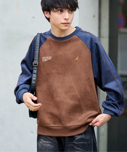 KANGOL(カンゴール)の「【KANGOL】別注フェイクスエードワンポイント刺繍ラグラントップス(スウェット・メンズ・その他1/アイボリー/ブラウン/ネイビー・XL/M/L)」の8枚目の写真