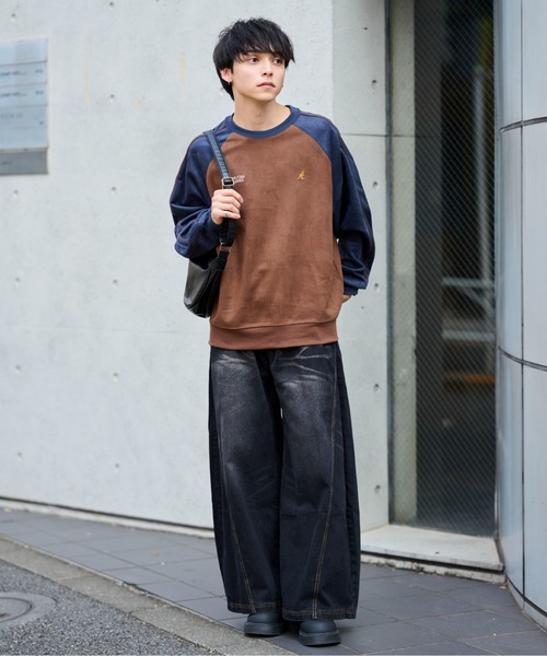 KANGOL(カンゴール)の「【KANGOL】別注フェイクスエードワンポイント刺繍ラグラントップス(スウェット・メンズ・その他1/アイボリー/ブラウン/ネイビー・XL/M/L)」の10枚目の写真