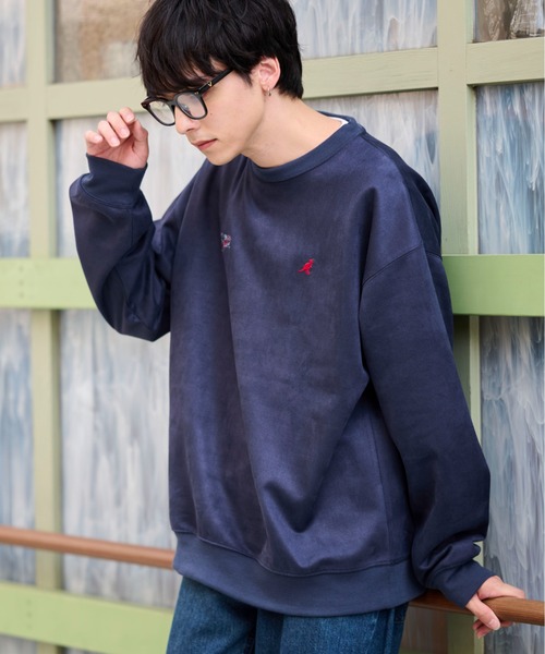 KANGOL(カンゴール)の「【KANGOL】別注フェイクスエードワンポイント刺繍ラグラントップス(スウェット・メンズ・その他1/アイボリー/ブラウン/ネイビー・XL/M/L)」の12枚目の写真