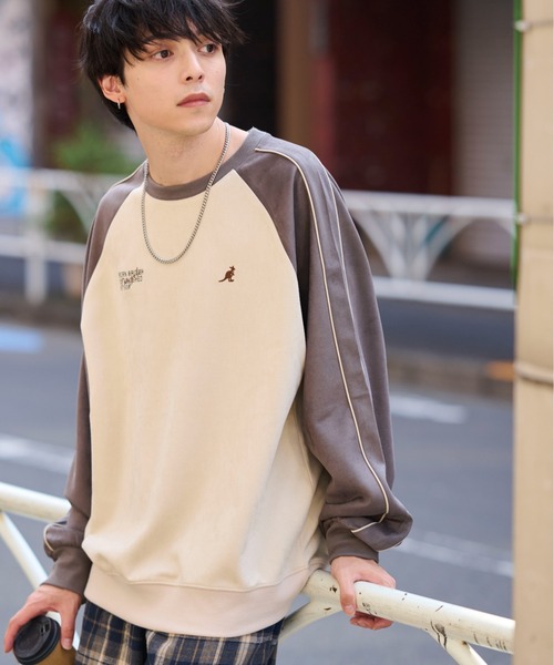 KANGOL(カンゴール)の「【KANGOL】別注フェイクスエードワンポイント刺繍ラグラントップス(スウェット・メンズ・その他1/アイボリー/ブラウン/ネイビー・XL/M/L)」の15枚目の写真