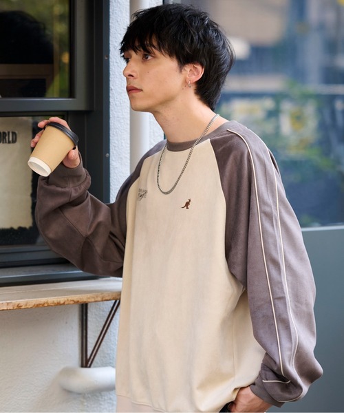 KANGOL(カンゴール)の「【KANGOL】別注フェイクスエードワンポイント刺繍ラグラントップス(スウェット・メンズ・その他1/アイボリー/ブラウン/ネイビー・XL/M/L)」の16枚目の写真