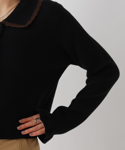 セール】クロシェカラーショートニットカーディガン（ニット/セーター