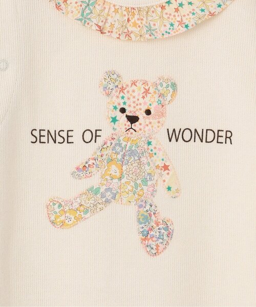 sense of wonder（センスオブワンダー）の「リバティウサクマカバーオール（ロンパース・キッズ・ピンク/ホワイト系・70cm/80ｃｍ）」の9枚目の写真