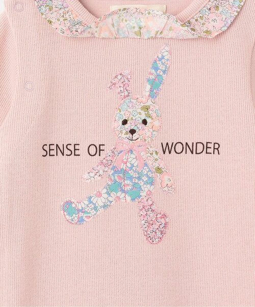 sense of wonder（センスオブワンダー）の「リバティウサクマカバーオール（ロンパース・キッズ・ピンク/ホワイト系・70cm/80ｃｍ）」の10枚目の写真