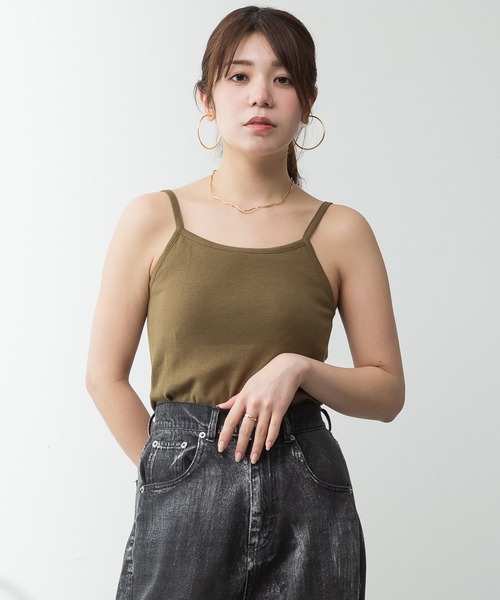 LARU（ラルー）の「プレーンブラトップキャミソール（キャミソール・レディース・グレー系1/ネイビー/チャコールグレー/オフホワイト/カーキ/ブラック/グレー系その他・M/L）」の12枚目の写真