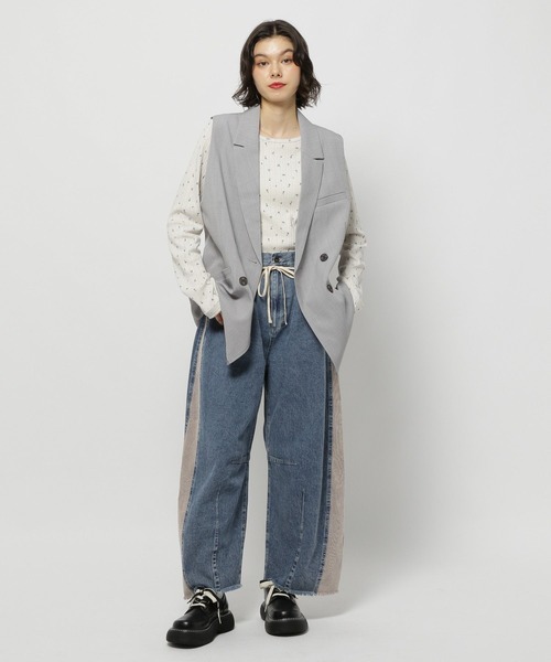 niko and...（ニコアンド）の「テーラードダブルジャケットベスト（ベスト・レディース・グレー/ブラック/ブラウン・FREE）」の4枚目の写真