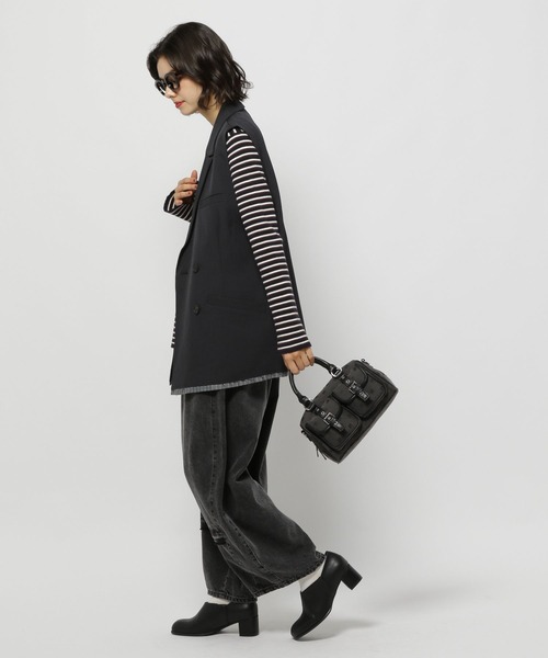 niko and...（ニコアンド）の「テーラードダブルジャケットベスト（ベスト・レディース・グレー/ブラック/ブラウン・FREE）」の8枚目の写真