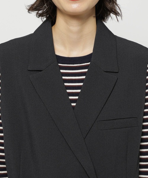 niko and...（ニコアンド）の「テーラードダブルジャケットベスト（ベスト・レディース・グレー/ブラック/ブラウン・FREE）」の16枚目の写真