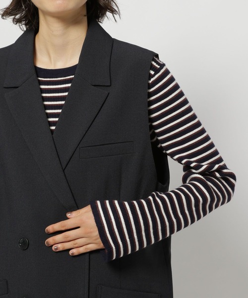 niko and...（ニコアンド）の「テーラードダブルジャケットベスト（ベスト・レディース・グレー/ブラック/ブラウン・FREE）」の18枚目の写真