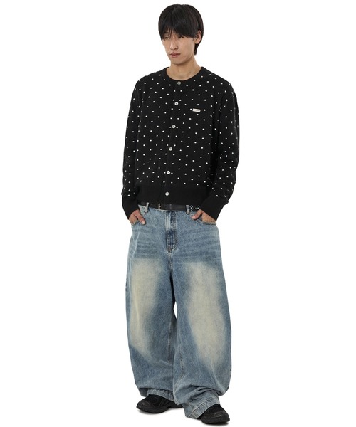 OY(オーワイ)の「『OY/オーワイ』TINY DOT KNIT CARDIGAN/タイニードット ニットカーディガン(カーディガン/ボレロ・レディース・グレー/ブラック・L/M)」の6枚目の写真