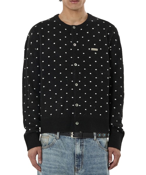 OY(オーワイ)の「『OY/オーワイ』TINY DOT KNIT CARDIGAN/タイニードット ニットカーディガン(カーディガン/ボレロ・レディース・グレー/ブラック・L/M)」の16枚目の写真