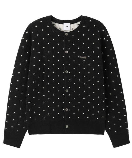 OY(オーワイ)の「『OY/オーワイ』TINY DOT KNIT CARDIGAN/タイニードット ニットカーディガン(カーディガン/ボレロ・レディース・グレー/ブラック・L/M)」の12枚目の写真
