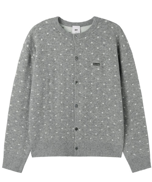 OY(オーワイ)の「『OY/オーワイ』TINY DOT KNIT CARDIGAN/タイニードット ニットカーディガン(カーディガン/ボレロ・レディース・グレー/ブラック・L/M)」の14枚目の写真