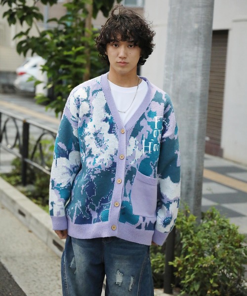 【最終お値下げ】アルベロベロ ブタさんお花豪華モチーフカーディガン お値下げ】アルベロベロ ブタさんお花豪華モチーフカーディガン