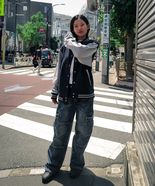 PRO CLUB （プロクラブ）の「【PROCLUB/プロクラブ】VARSITY BASEBALL FLEECE JACKET ヘビーウェイトスウェットベースボールフリースジャケット PCB124（スタジャン・メンズ・スミクロ/ブラック/ネイビー・LARGE/MEDIUM/XX-LARGE/X-LARGE）」の18枚目の写真