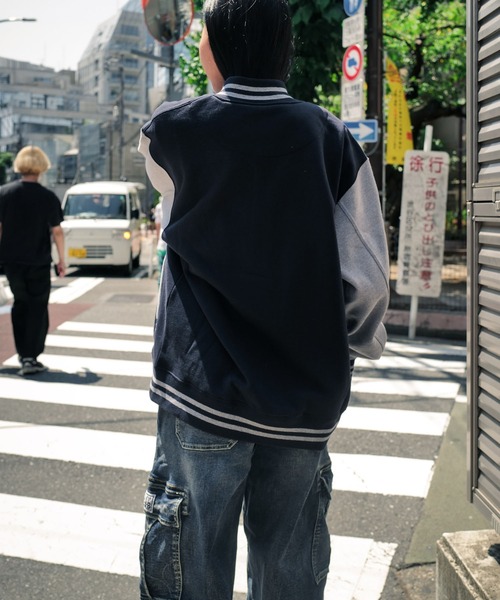 PRO CLUB （プロクラブ）の「【PROCLUB/プロクラブ】VARSITY BASEBALL FLEECE JACKET ヘビーウェイトスウェットベースボールフリースジャケット PCB124（スタジャン・メンズ・スミクロ/ブラック/ネイビー・LARGE/MEDIUM/XX-LARGE/X-LARGE）」の21枚目の写真