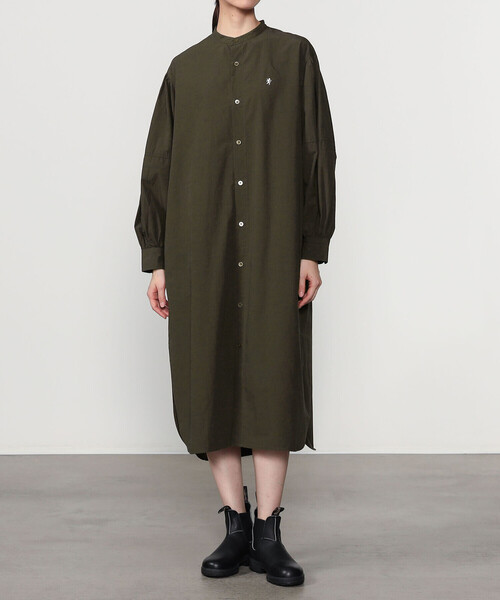 GYMPHLEX（ジムフレックス）の「Gymphlex | タイプライター バンドカラーワンピース WOMEN（ワンピース・レディース・ブラウン/チャコール・12）」の19枚目の写真