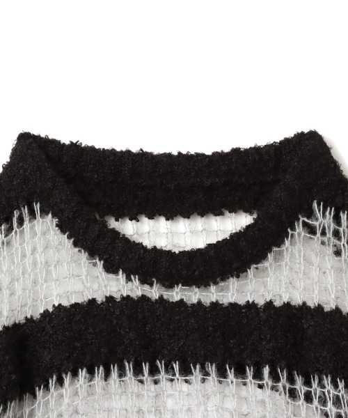 atmos pink（アトモスピンク）の「atmos pink Border Knit Top / アトモス ピンク ボーダー ニット トップ（ニット/セーター・レディース・ブラック/グリーン/ネイビー・FREE）」の16枚目の写真