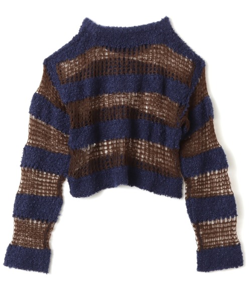 atmos pink（アトモスピンク）の「atmos pink Border Knit Top / アトモス ピンク ボーダー ニット トップ（ニット/セーター・レディース・ブラック/グリーン/ネイビー・FREE）」の10枚目の写真