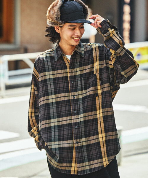 NAUTICA（ノーティカ）の「NAUTICA/ノーティカ ウォッシュド ビックチェック ヘビーコットン ネルシャツ（シャツ/ブラウス・メンズ・グリーン/ネイビー/オリーブ・MEDIUM/LARGE/X-LARGE）」の8枚目の写真