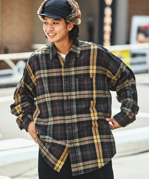 NAUTICA（ノーティカ）の「NAUTICA/ノーティカ ウォッシュド ビックチェック ヘビーコットン ネルシャツ（シャツ/ブラウス・メンズ・グリーン/ネイビー/オリーブ・MEDIUM/LARGE/X-LARGE）」の9枚目の写真