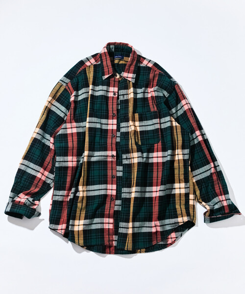 NAUTICA（ノーティカ）の「NAUTICA/ノーティカ ウォッシュド ビックチェック ヘビーコットン ネルシャツ（シャツ/ブラウス・メンズ・グリーン/ネイビー/オリーブ・MEDIUM/LARGE/X-LARGE）」の11枚目の写真