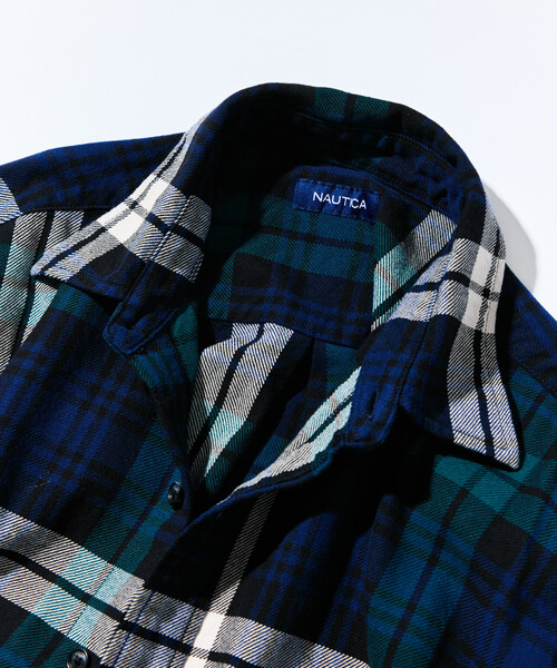 NAUTICA（ノーティカ）の「NAUTICA/ノーティカ ウォッシュド ビックチェック ヘビーコットン ネルシャツ（シャツ/ブラウス・メンズ・グリーン/ネイビー/オリーブ・MEDIUM/LARGE/X-LARGE）」の18枚目の写真
