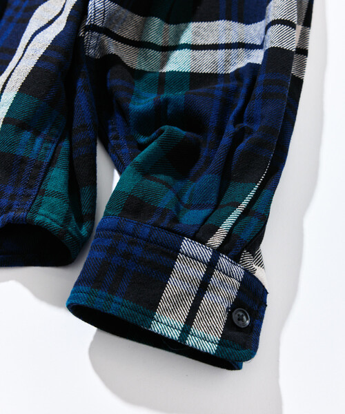 NAUTICA（ノーティカ）の「NAUTICA/ノーティカ ウォッシュド ビックチェック ヘビーコットン ネルシャツ（シャツ/ブラウス・メンズ・グリーン/ネイビー/オリーブ・MEDIUM/LARGE/X-LARGE）」の22枚目の写真