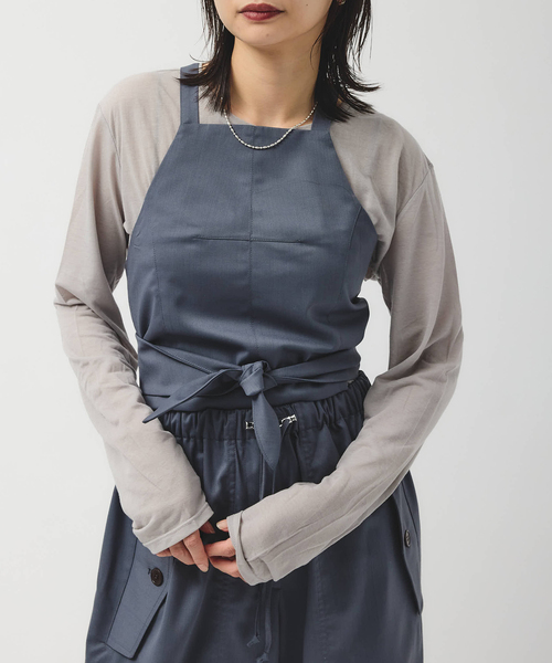 JOURNAL STANDARD（ジャーナルスタンダード）の「別注【MIKA KASAI】SLANK WOOL BUSTIER（その他トップス・レディース・ブラウン/チャコールグレー・FREE）」の14枚目の写真