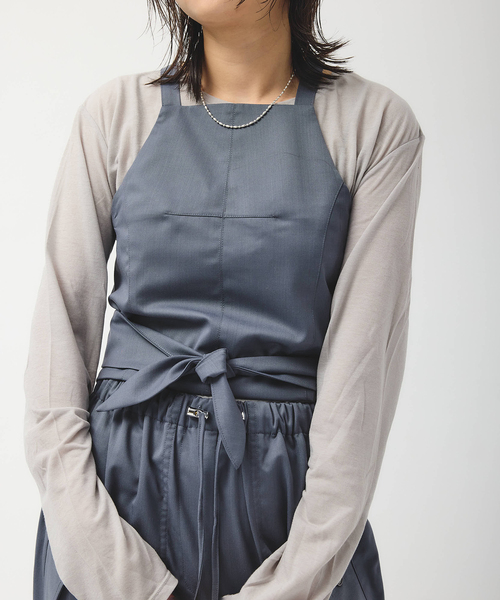 JOURNAL STANDARD（ジャーナルスタンダード）の「別注【MIKA KASAI】SLANK WOOL BUSTIER（その他トップス・レディース・ブラウン/チャコールグレー・FREE）」の17枚目の写真