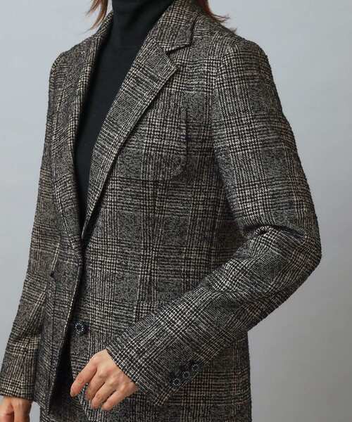 セール】ループグレンチェックジャケット（テーラードジャケット