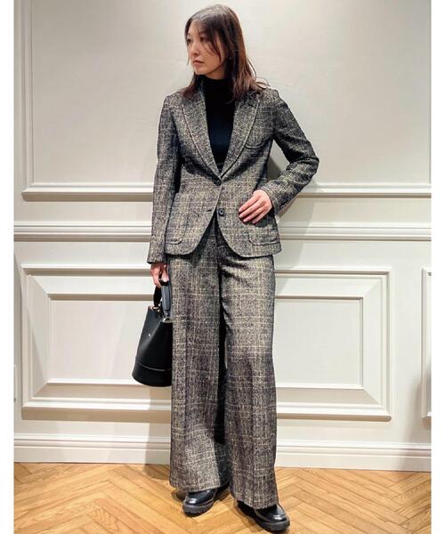 DRESSTERIOR（ドレステリア）の「ループグレンチェックジャケット（テーラードジャケット・レディース・ブラック系1・34/36/38）」の2枚目の写真